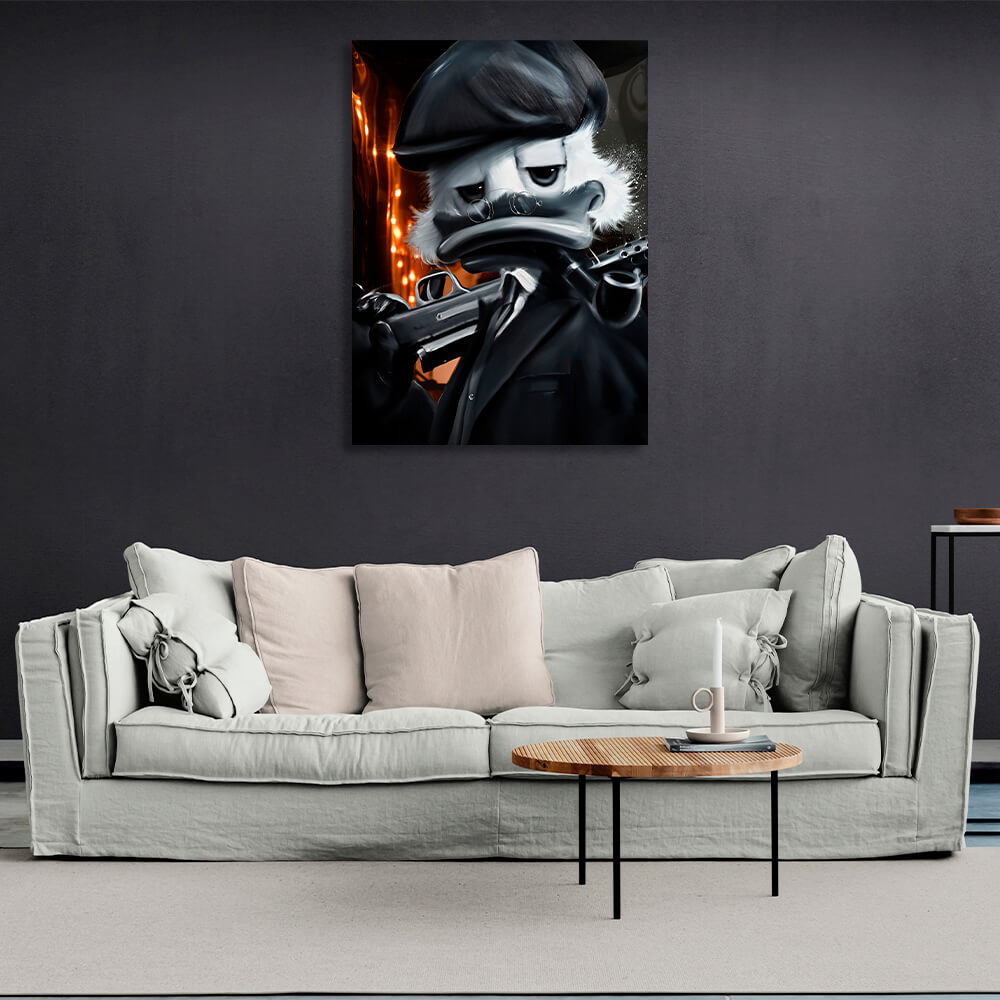 Inspirierender Leinwand-Kunstdruck „Scrooge Mafia“