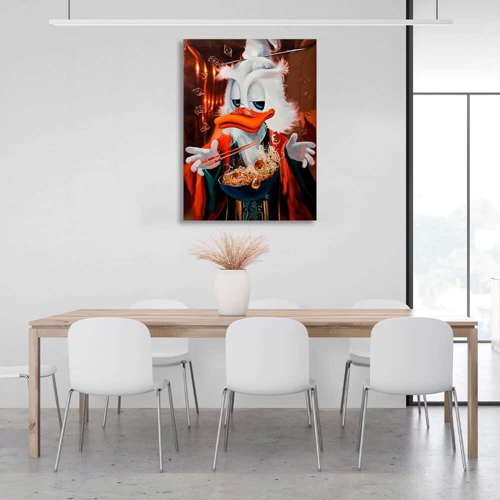 Scrooge the Wizard Cryptocurrencies Inspirational Canvas Wall Art Print