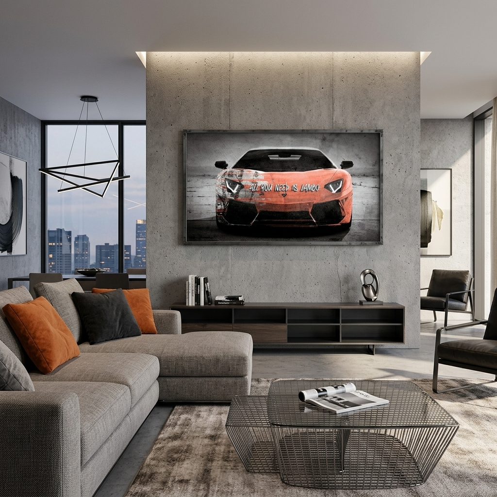 Zur Motivation brauchen Sie nur Lambon Motivations-Kunstdruck auf Leinwand