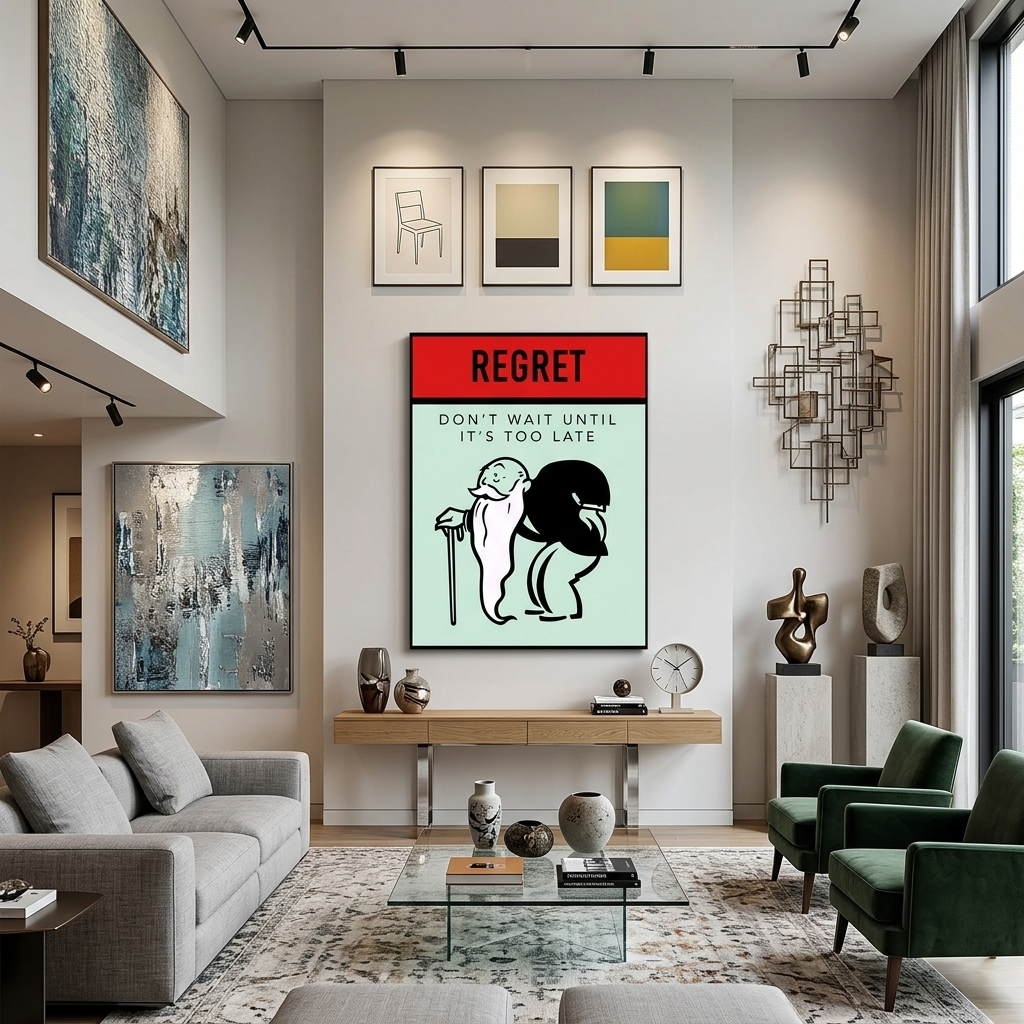 Monopoly Regret Leinwand Wand Kunstdruck
