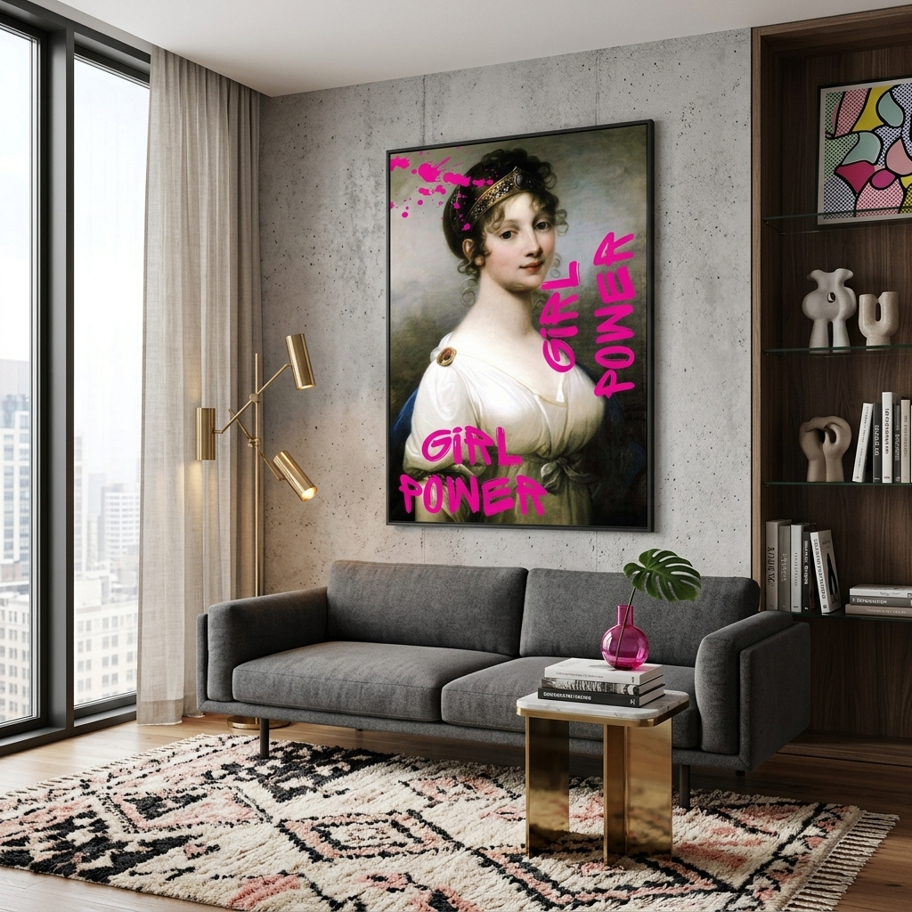 Kunstdruck auf Leinwand, Louise. Frauenpower