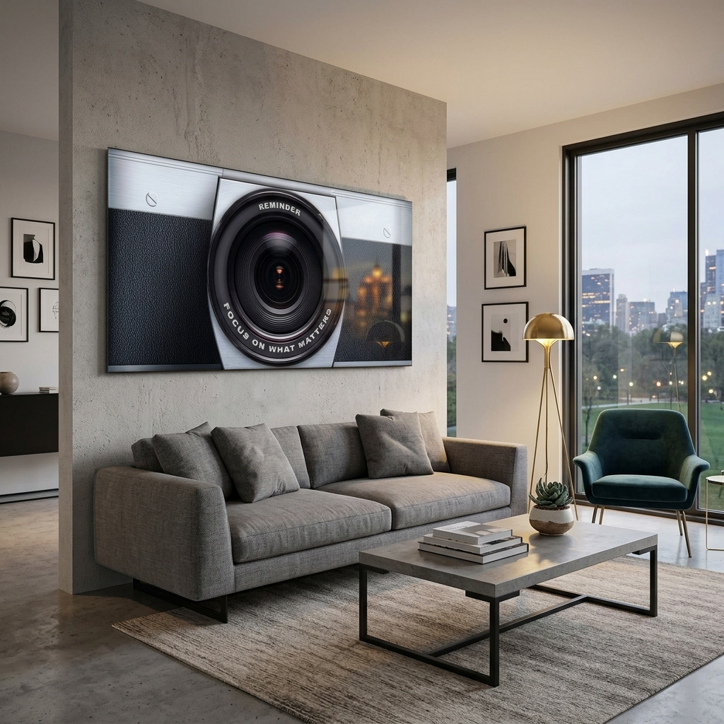 Zur Motivationserinnerung Fokus Motivierender Leinwand-Kunstdruck