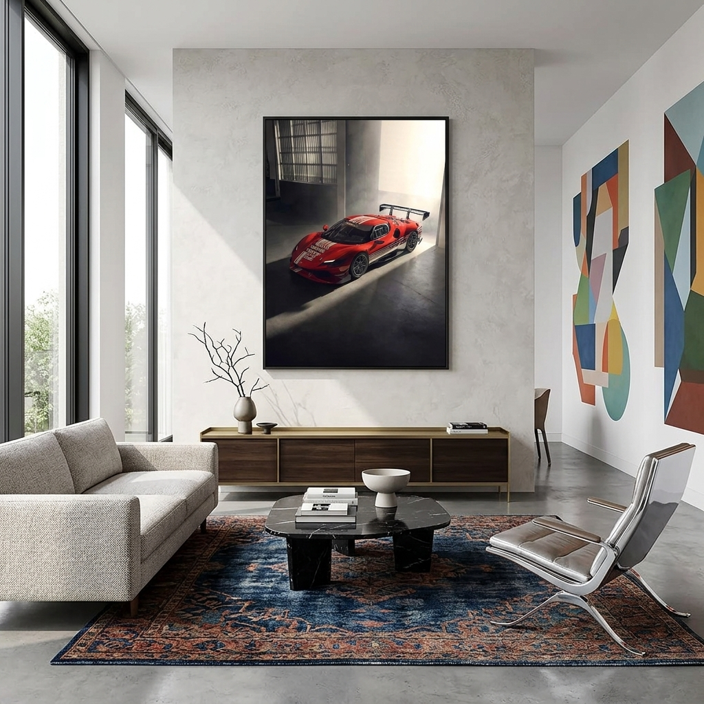 Ferrari 296 Challenge Leinwand-Kunstdruck