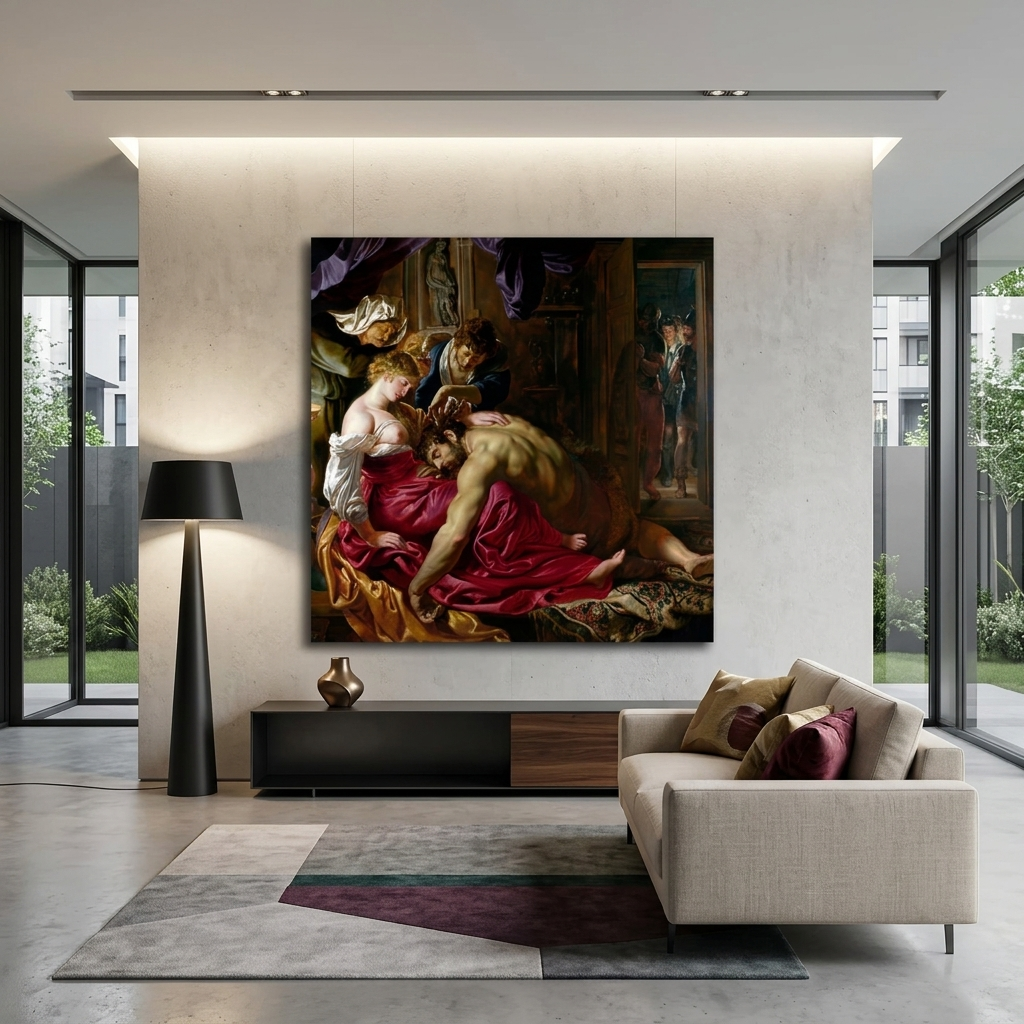 Samson und Dalila Kunstdruck auf Leinwand