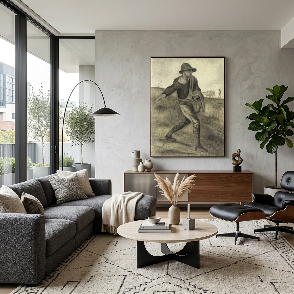 Reproduktion von Van Goghs „Der Sämann“, Reproduktion auf Leinwand, Kunstdruck