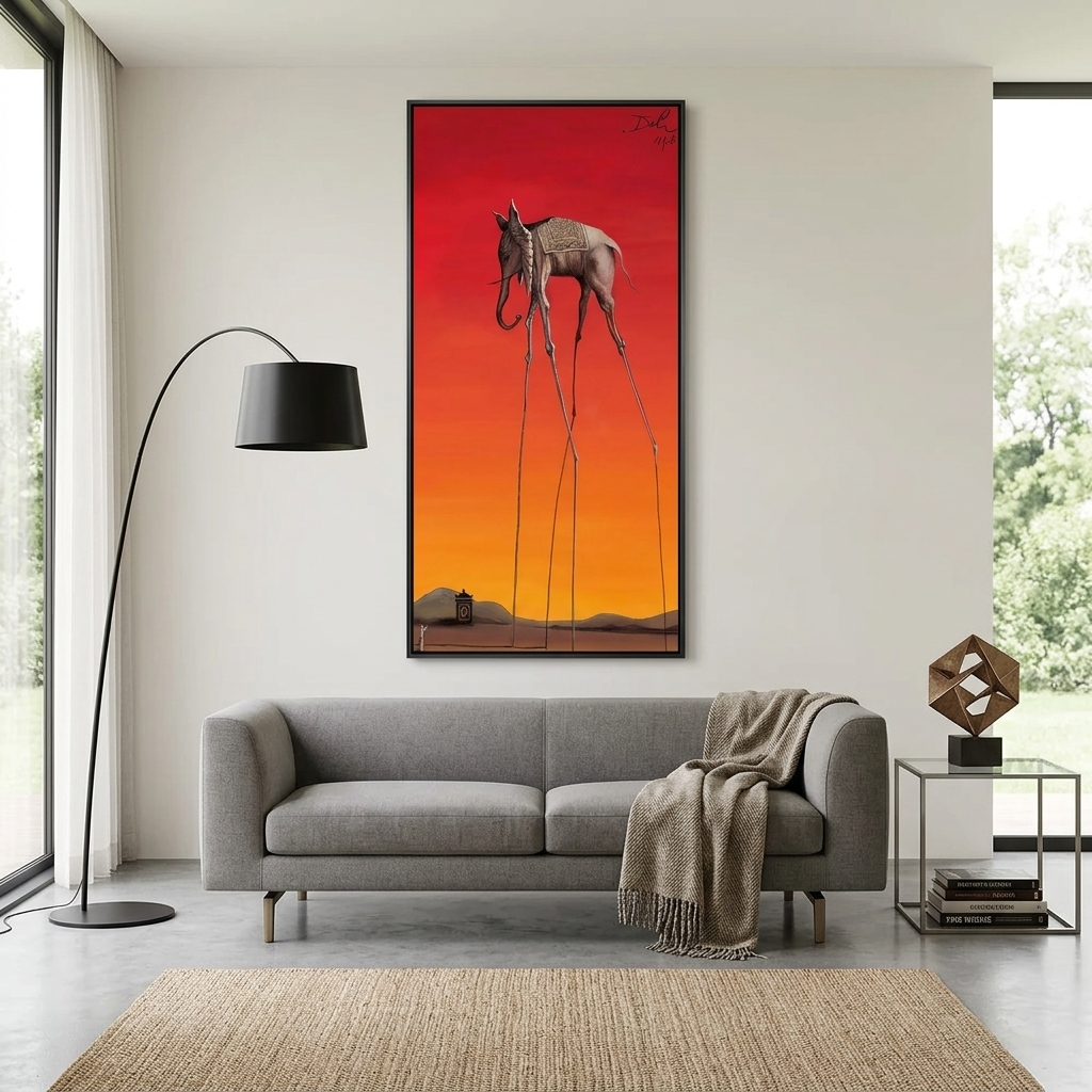 Reproduktion Elefanten Salvador Dali Reproduktion Leinwand Wand Kunstdruck