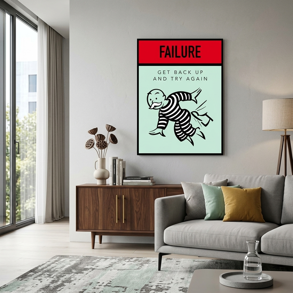 Monopoly Failure Canvas Wall Art Print