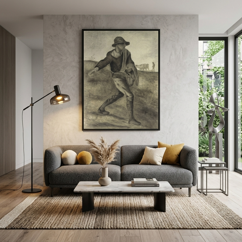 Reproduktion von Van Goghs „Der Sämann“, Reproduktion auf Leinwand, Kunstdruck
