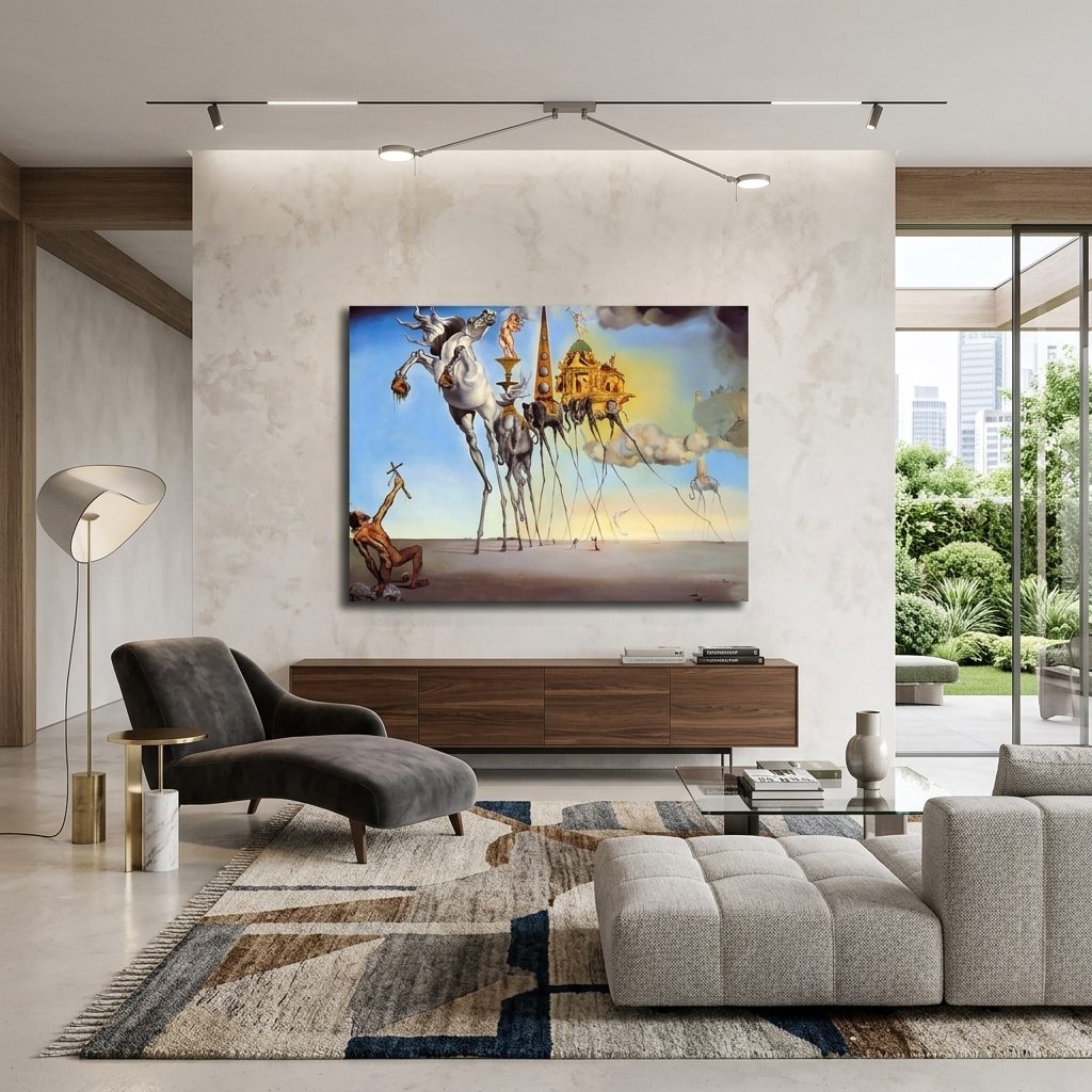 Reproduktion „Die Versuchung eines Heiligen“, Reproduktion, Kunstdruck auf Leinwand