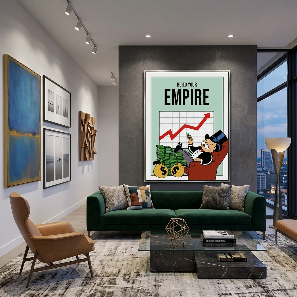 Monopoly Build Your Empire Canvas Wall Art Print