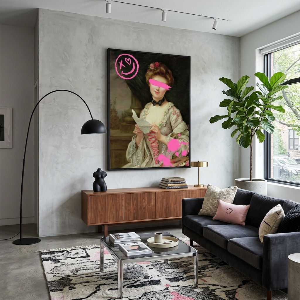Leinwandbild „Liebesbrief mit rosa Farbe“