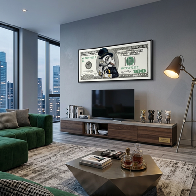 $100 Scrooge Inspirational Canvas Wall Art Print