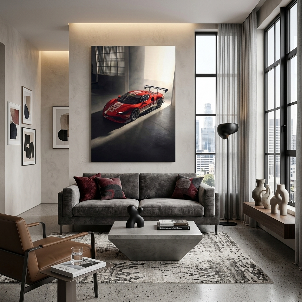 Ferrari 296 Challenge Leinwand-Kunstdruck