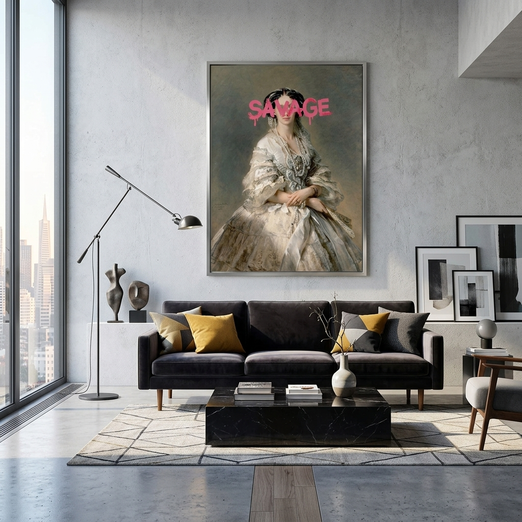 Kunstdruck auf Leinwand, Porträt der Kaiserin. Savage