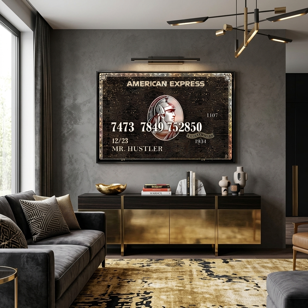 American Express card Inspirational Canvas Wall Art Print