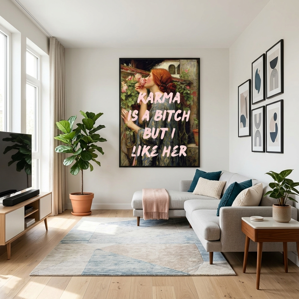 Leinwandbild „Soul of a Rose“ – Karma ist eine Schlampe, aber ich mag sie