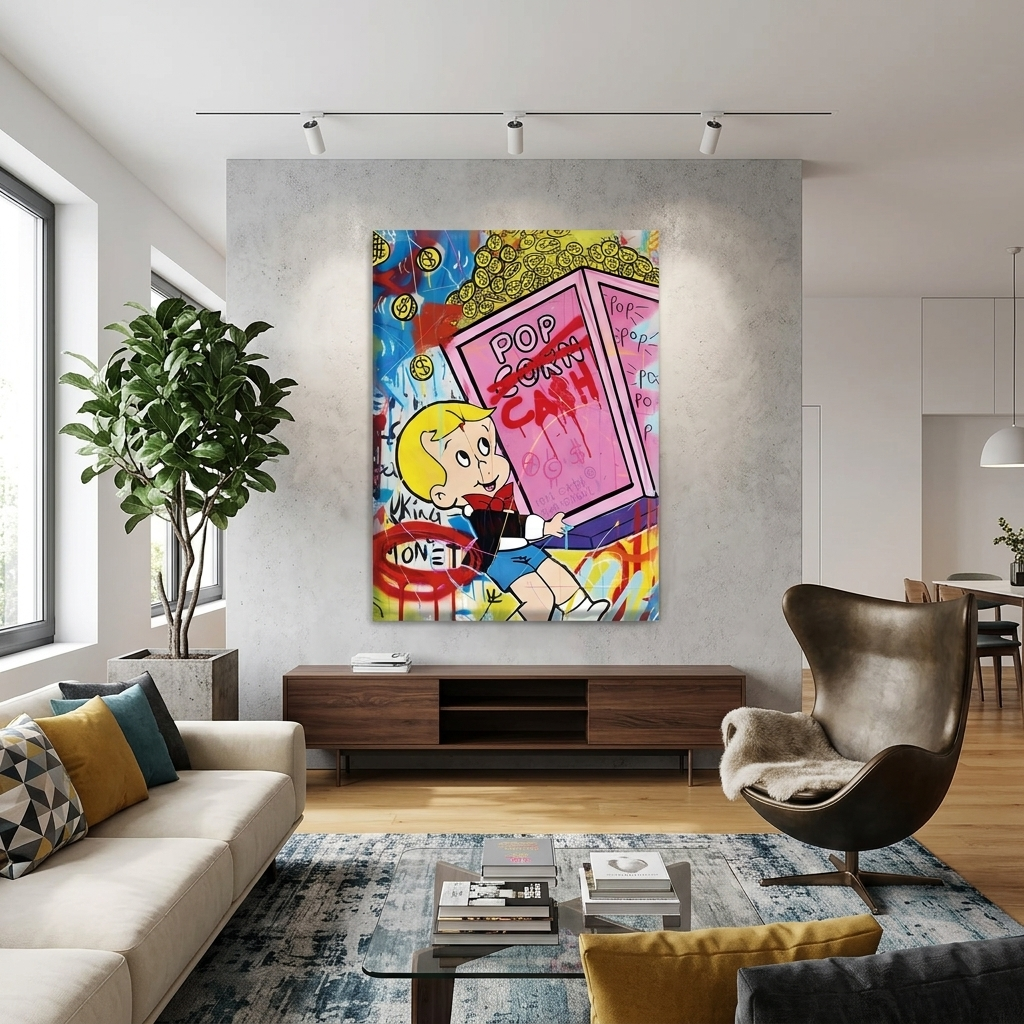 Monopoly Pop Cash Canvas Wall Art Print