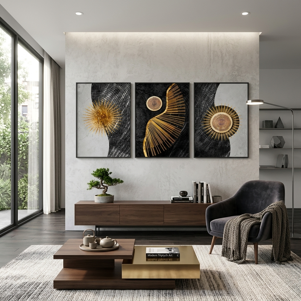 Modulare geometrische Abstraktion auf weißem und grauem Hintergrund, mehrteiliger Kunstdruck auf Leinwand