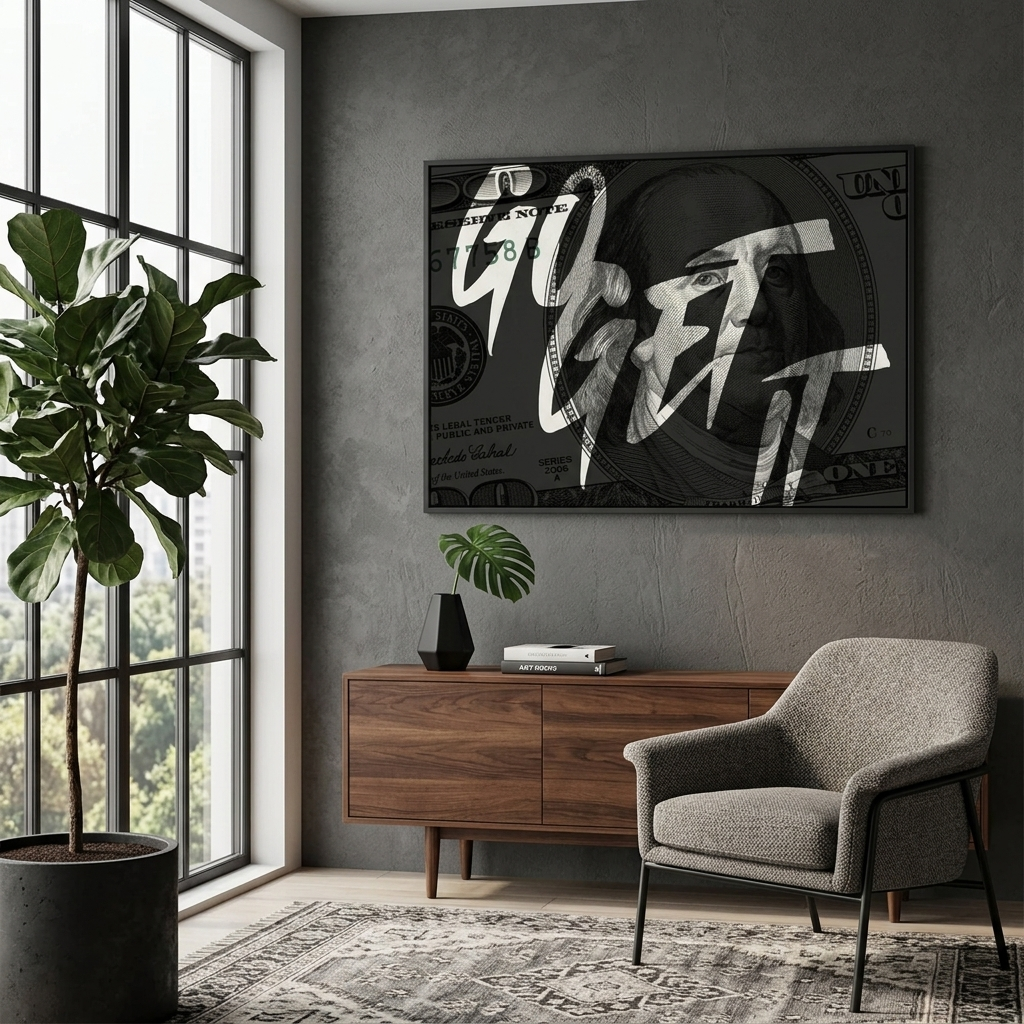 Motivational sign Go Get It Motivational Canvas Wall Art Print