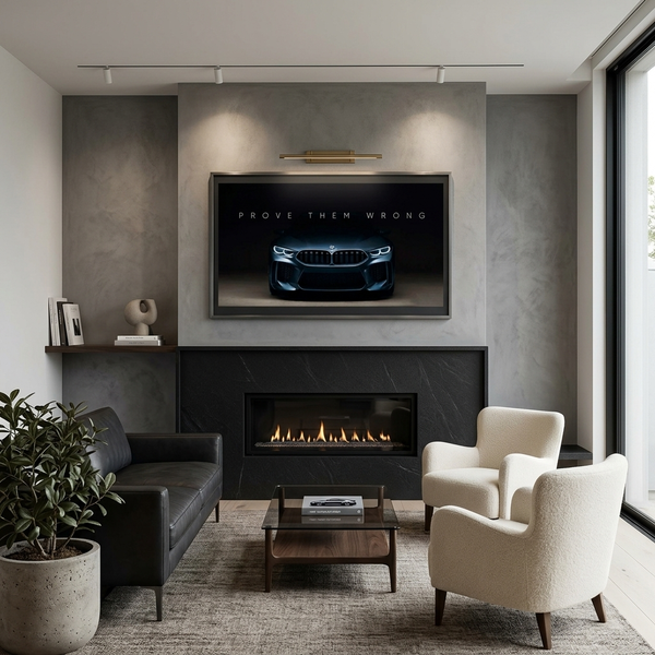 Um zu motivieren, beweisen Sie ihnen das Gegenteil BMW Motivational Canvas Wall Art Print