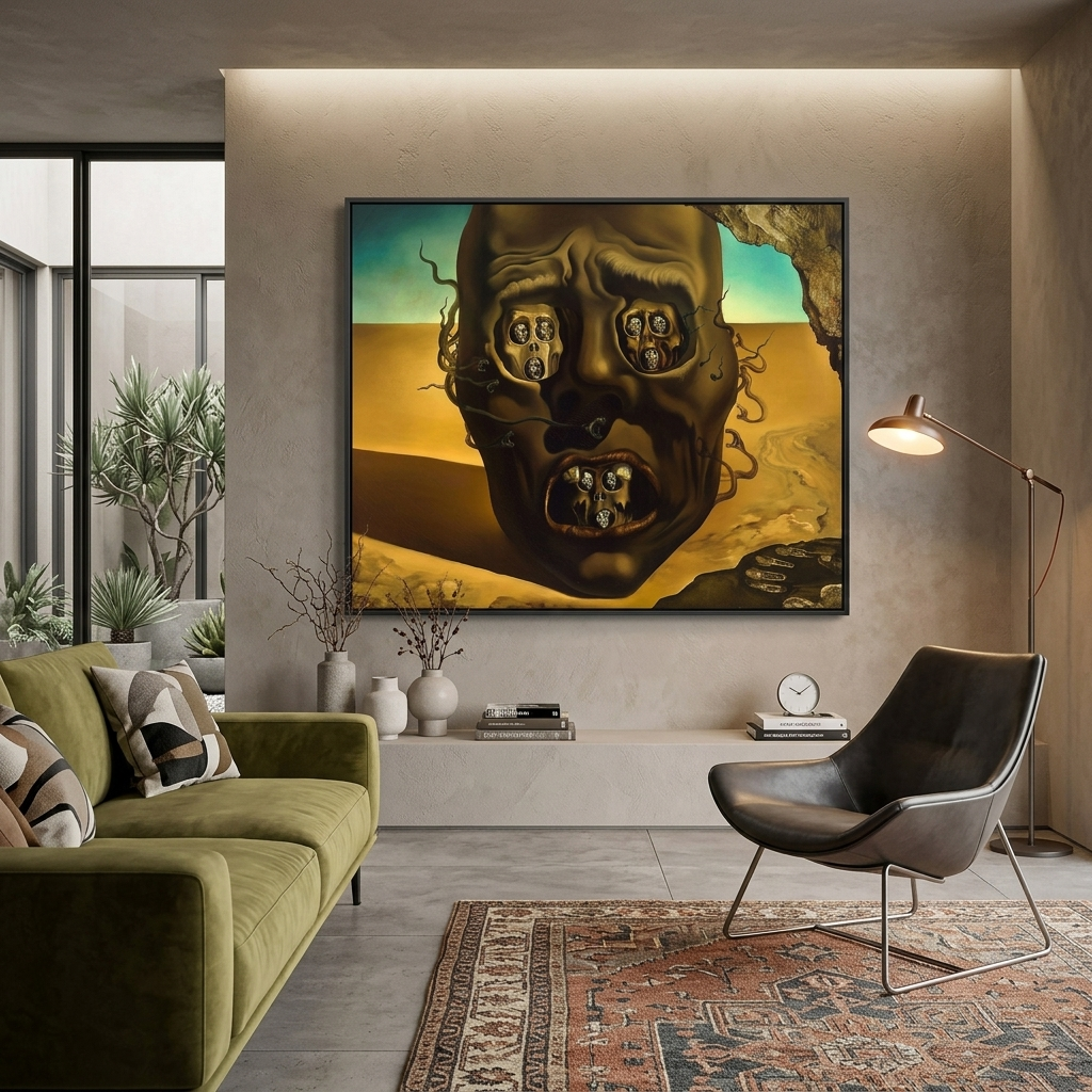 Reproduktion Das Gesicht des Krieges Reproduktion Leinwand Wand Kunstdruck