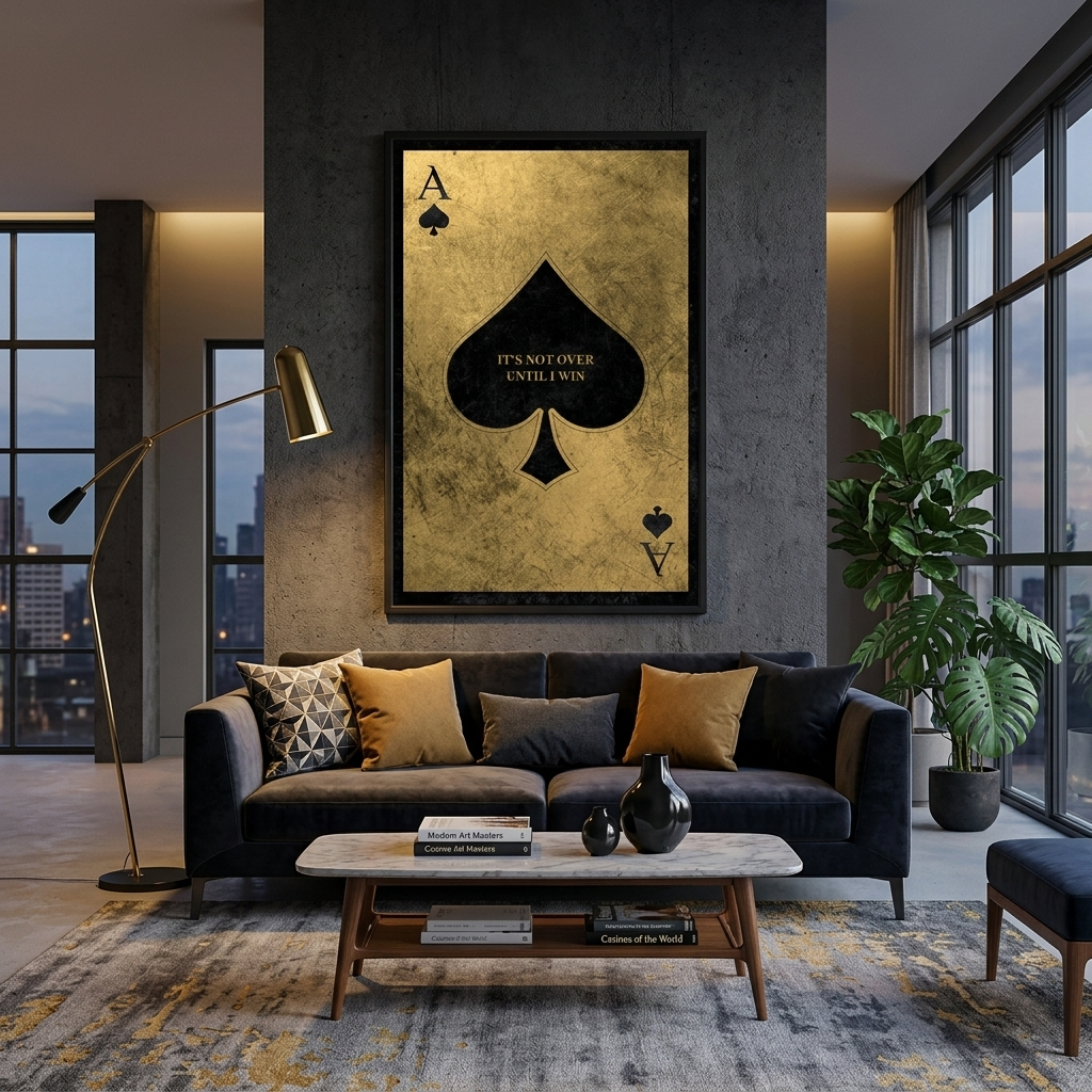 Goldenes Ass von Chirwa, motivierender Kunstdruck auf Leinwand