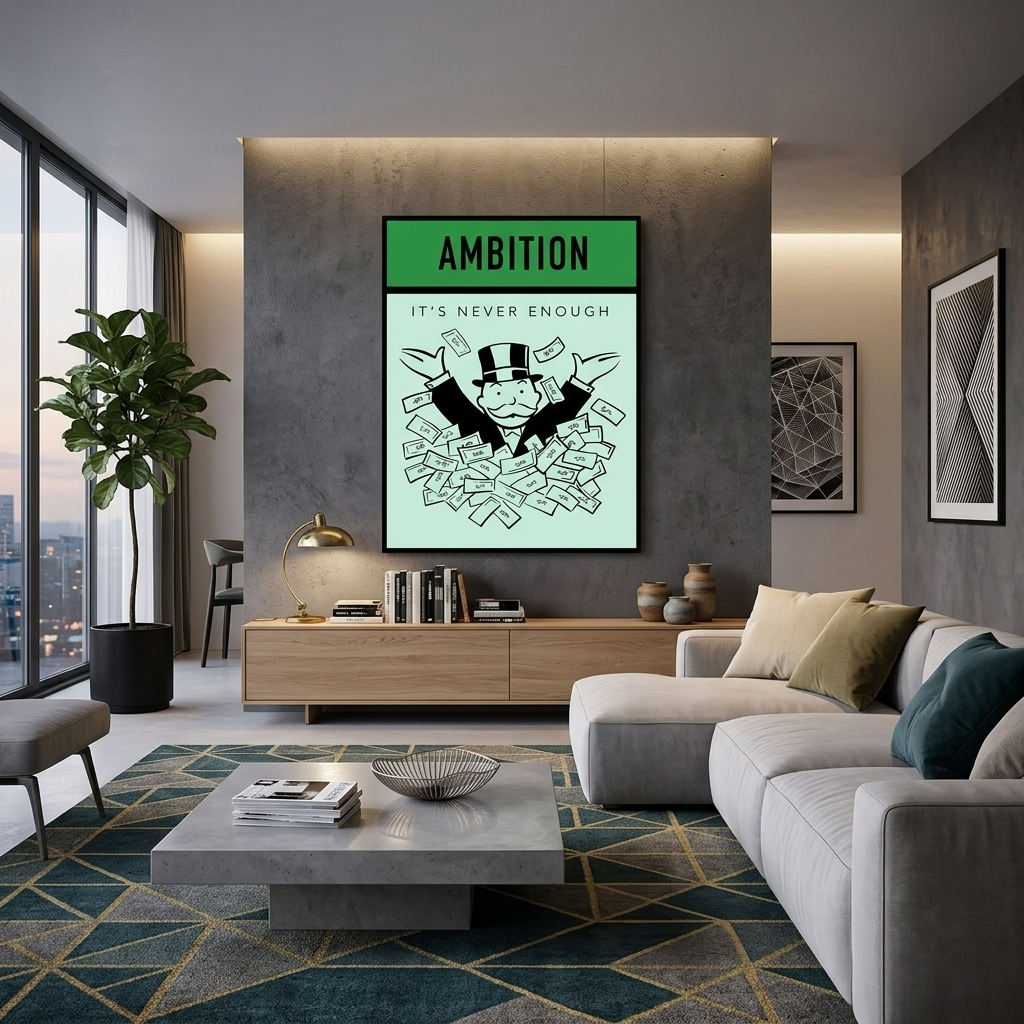 Monopoly Ambition Canvas Wall Art Print