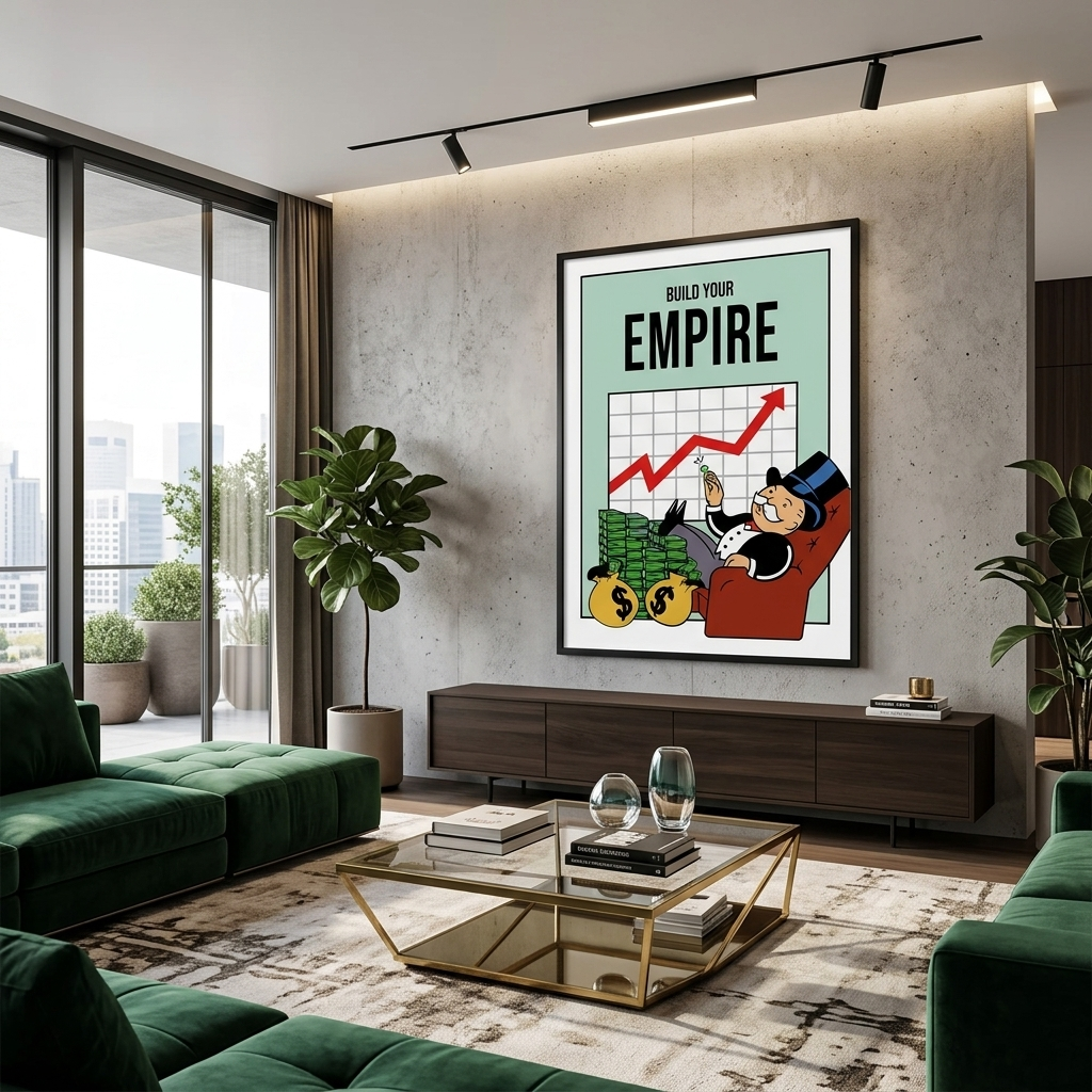 Monopoly Build Your Empire Canvas Wall Art Print