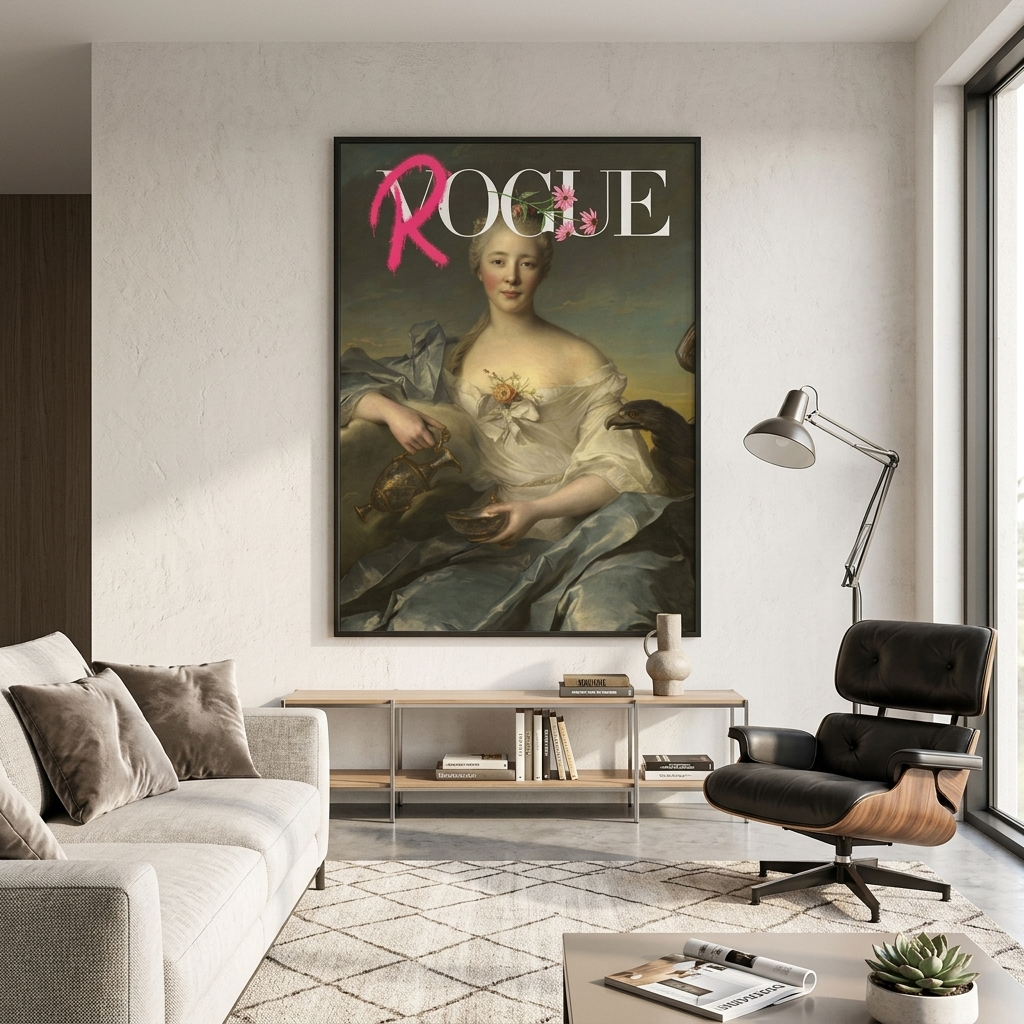 Kunstdruck auf Leinwand, Madame de Pompadour. Rogue