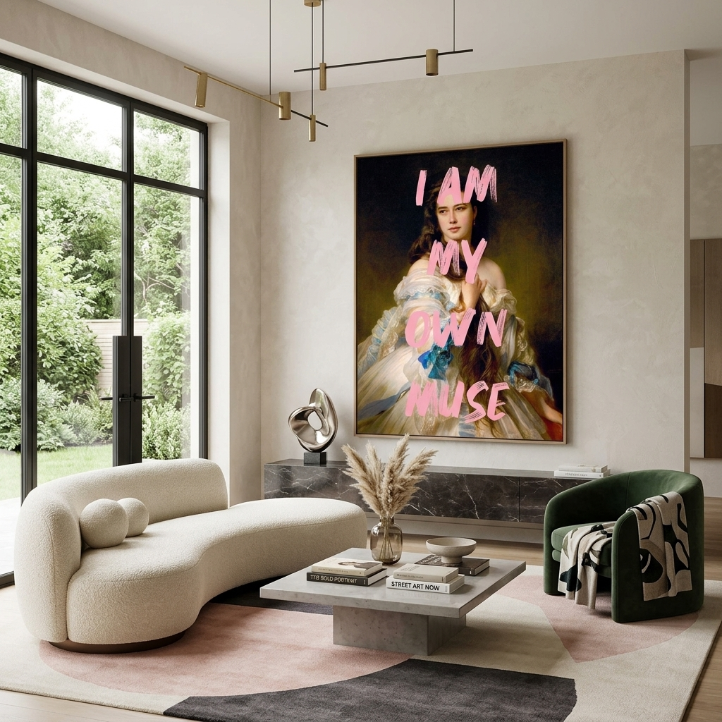 Kunstdruck auf Leinwand, Porträt von Rimskaya-Korsakova. Ich bin meine eigene Muse