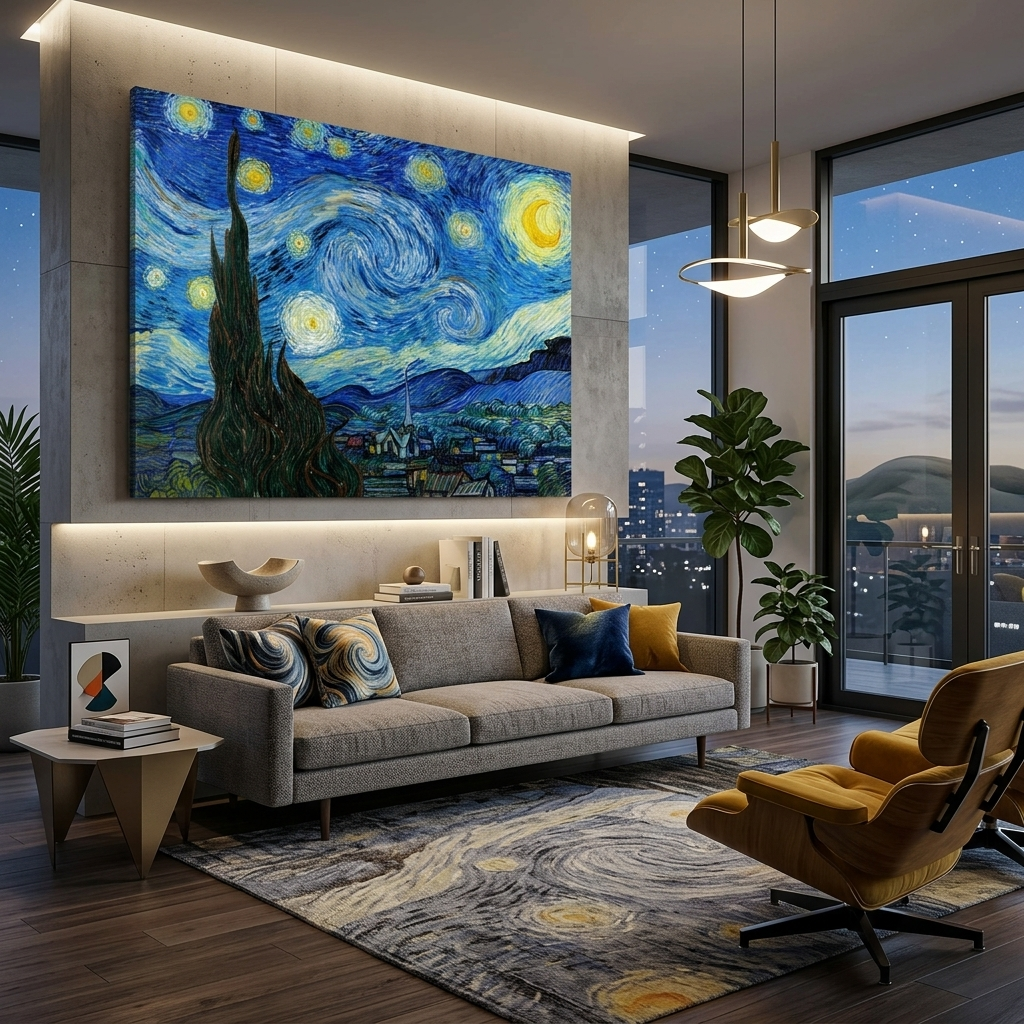 Reproduktion Sternennacht Reproduktion Leinwand Wand Kunstdruck