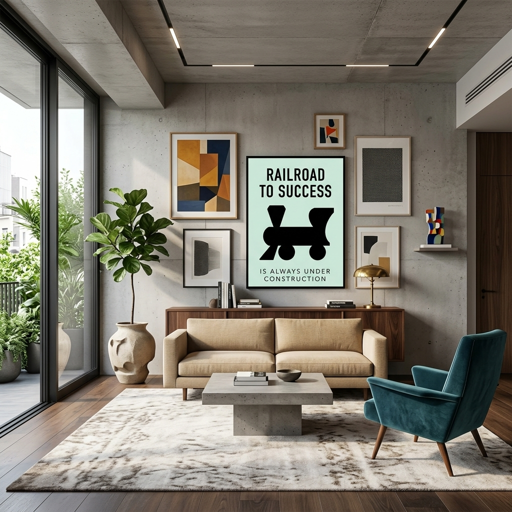 Leinwandbild „Monopoly Railroad to Success“