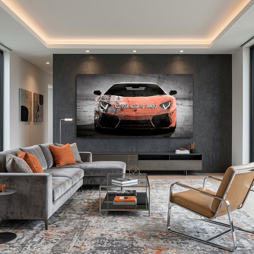 Zur Motivation brauchen Sie nur Lambon Motivations-Kunstdruck auf Leinwand