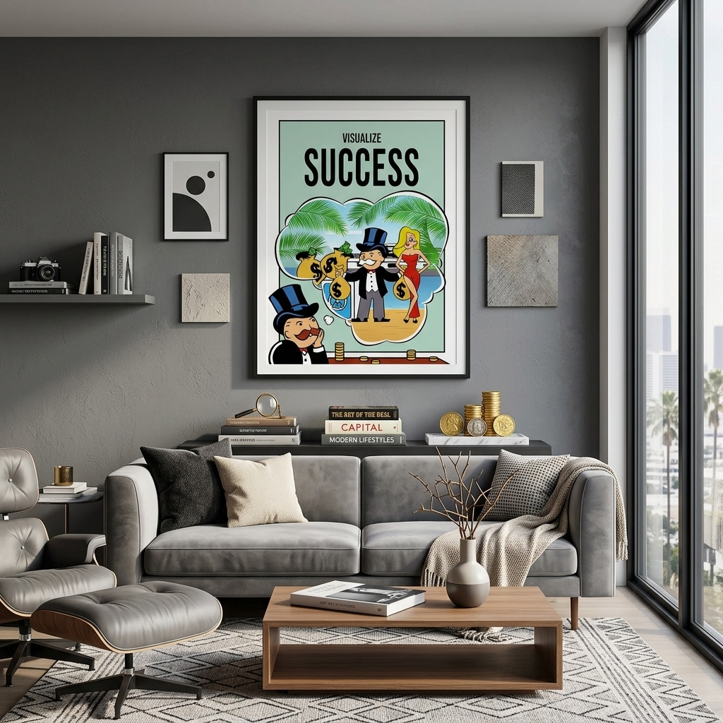 Monopoly – Kunstdruck auf Leinwand, Motiv „Visual Success“