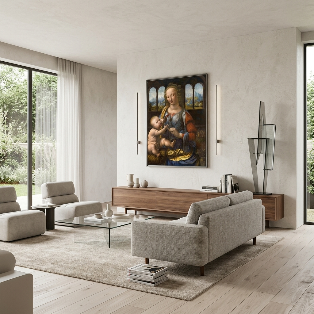 Reproduktion Madonna mit einer Nelke Reproduktion Leinwand Wand Kunstdruck