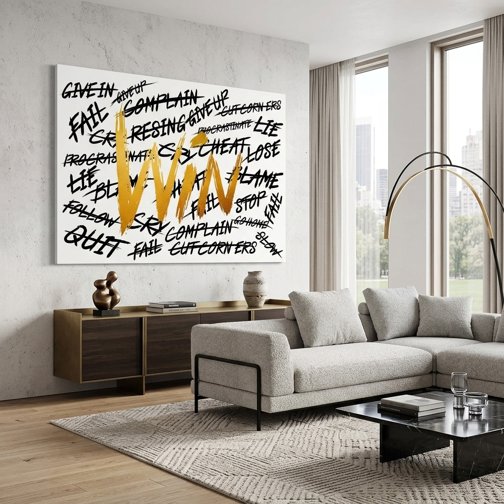 „DON'T STOP KEEP GOING“ – motivierender Kunstdruck auf Leinwand