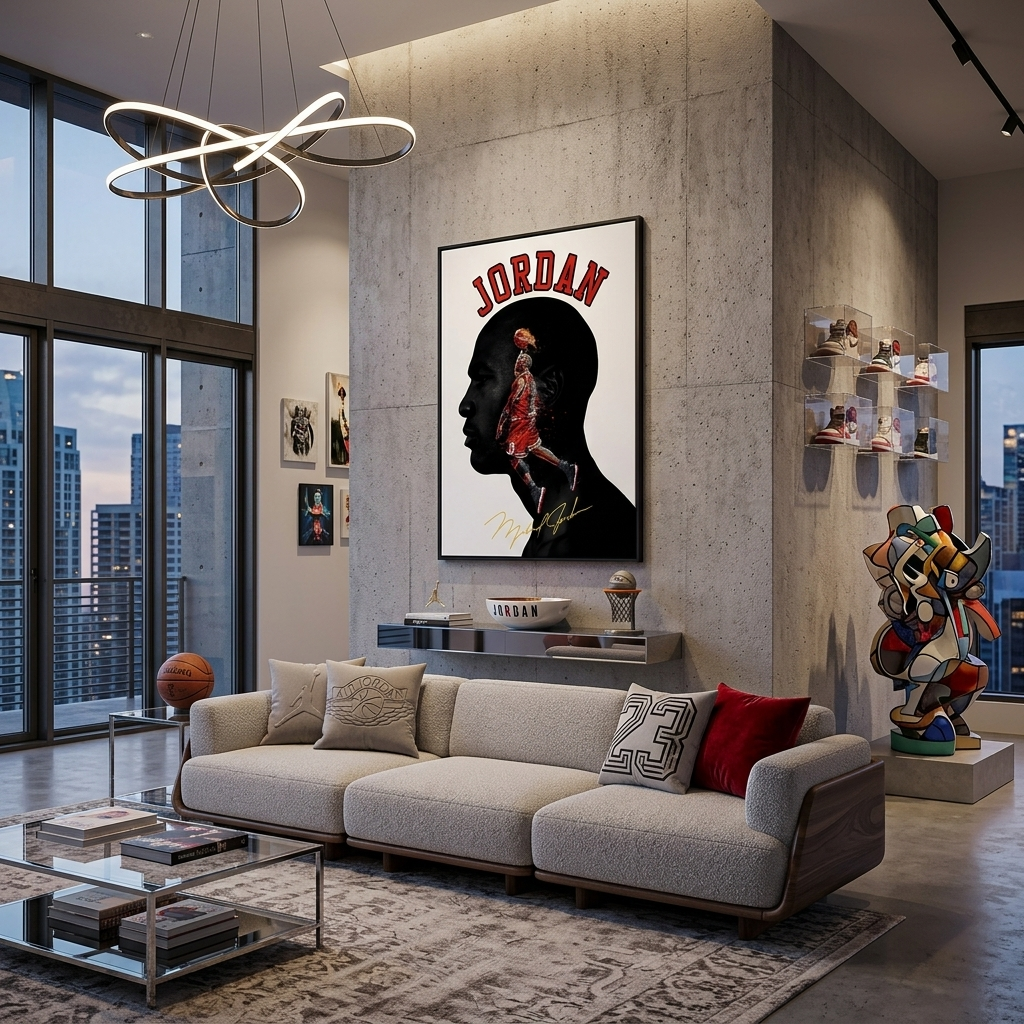 Leinwandbild „Basketballspieler Michael Jordan“