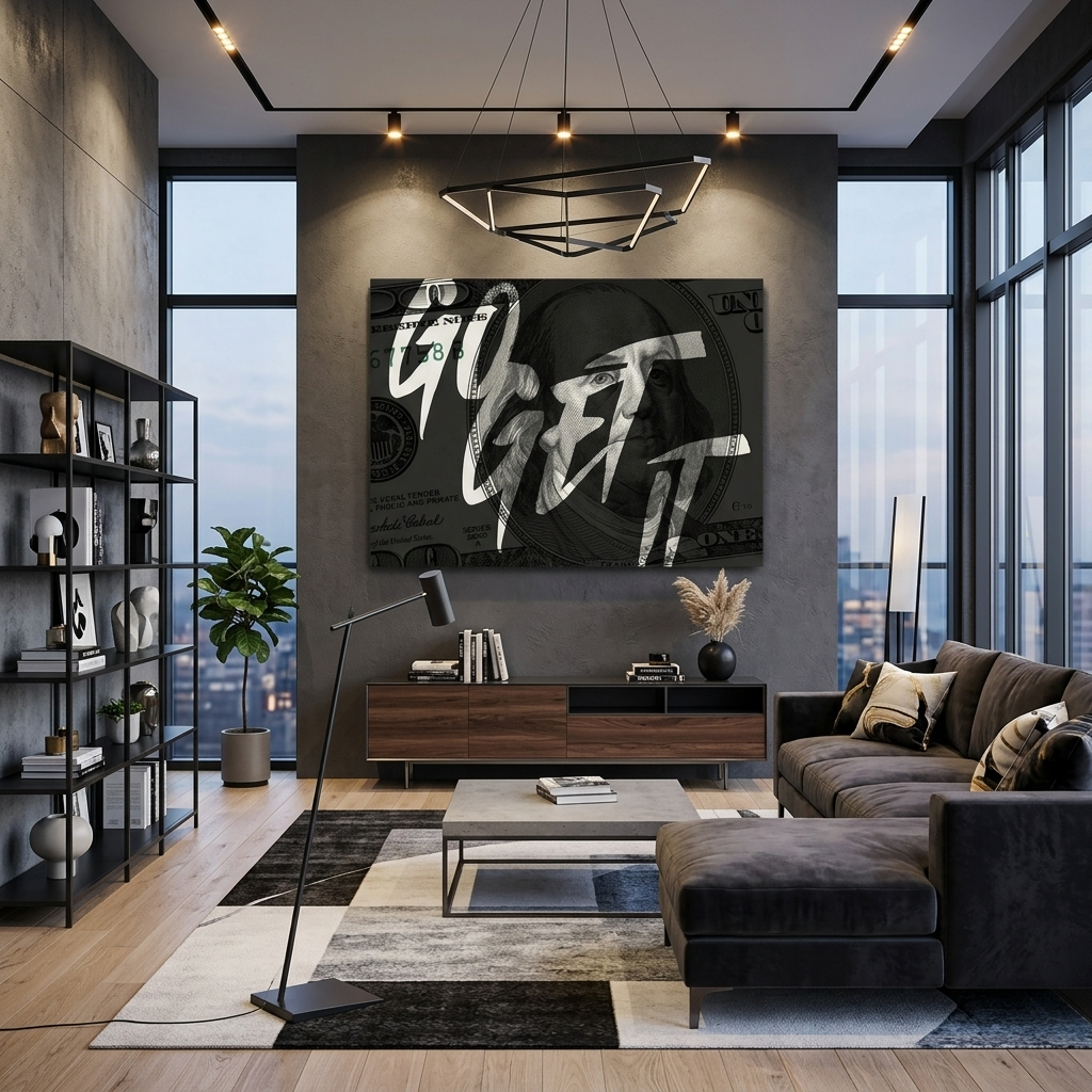 Motivational sign Go Get It Motivational Canvas Wall Art Print