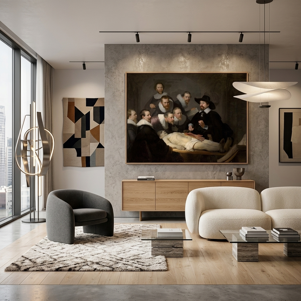 Reproduktion von Dr. Tulps Anatomiestunde, Rembrandt-Reproduktion, Kunstdruck auf Leinwand