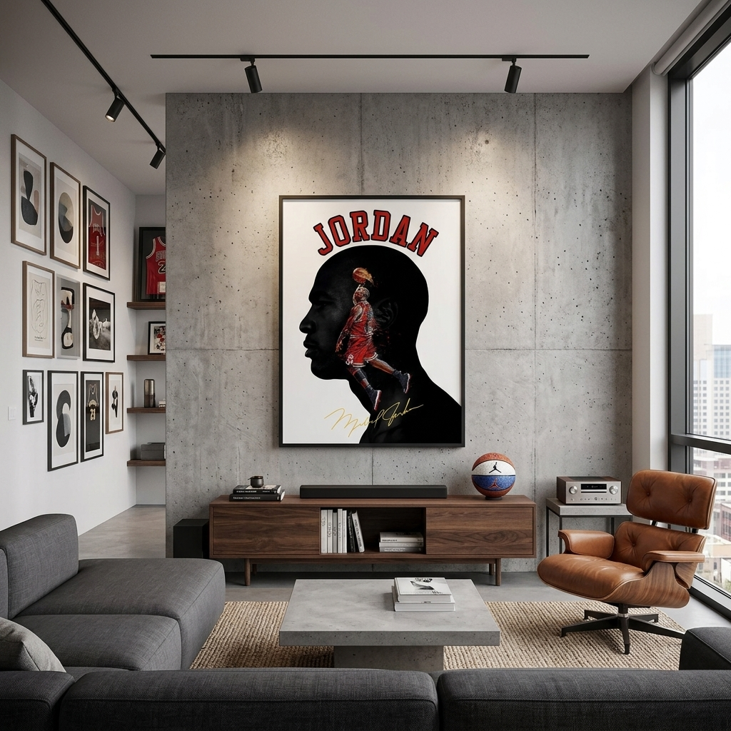 Leinwandbild „Basketballspieler Michael Jordan“