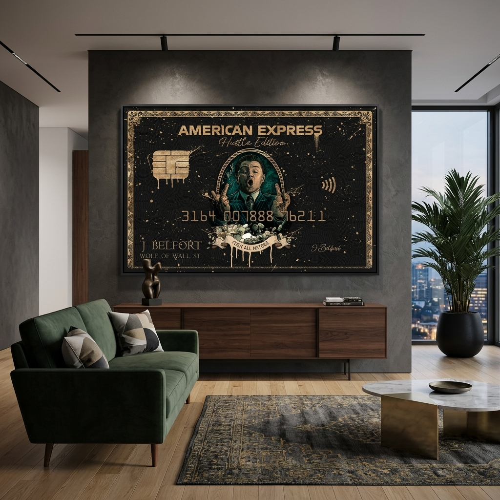 American Express Wolf of Wall Street Motivational Canvas Wall Art Print