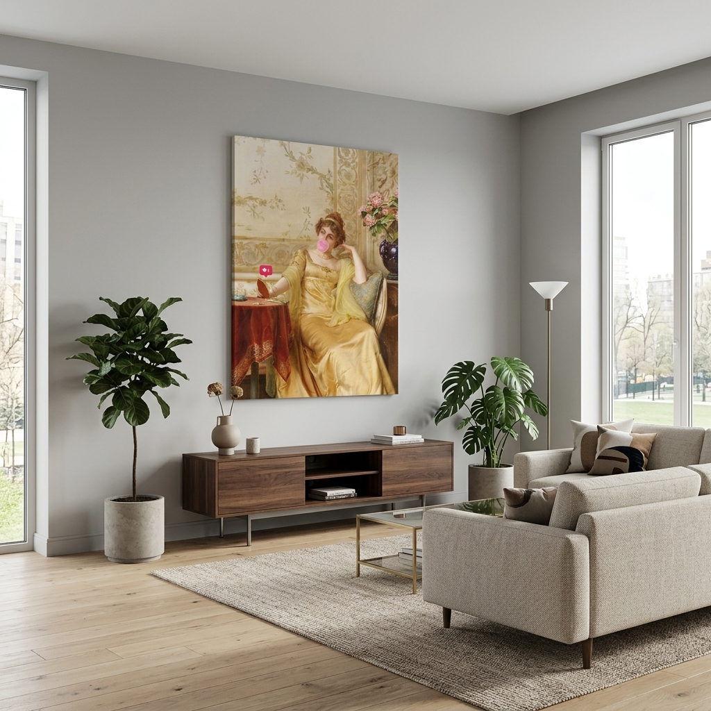 Leinwandbild Eleganz mit Kaugummi und Ähnlichem