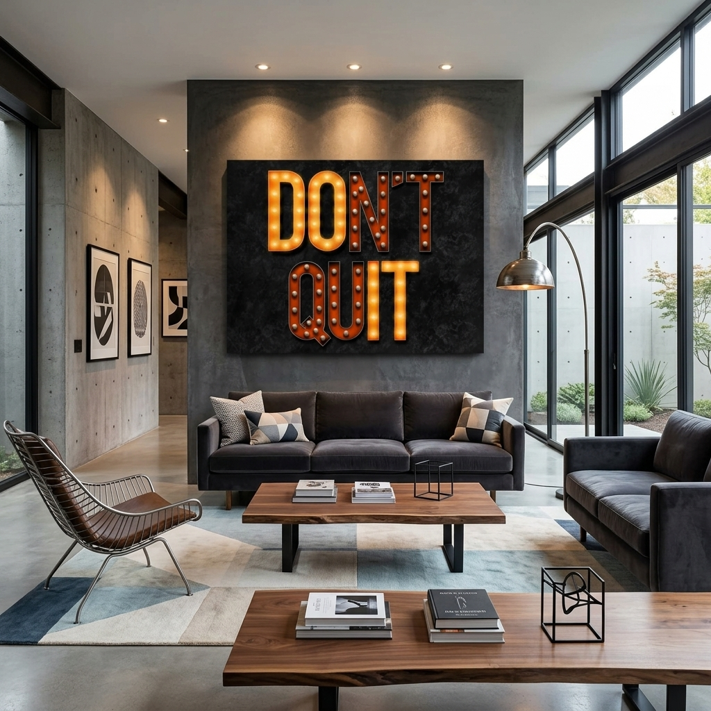 Um zu motivieren, geben Sie nicht auf, Licht motivierende Leinwand Wand Kunstdruck