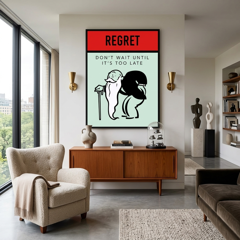 Monopoly Regret Canvas Wall Art Print