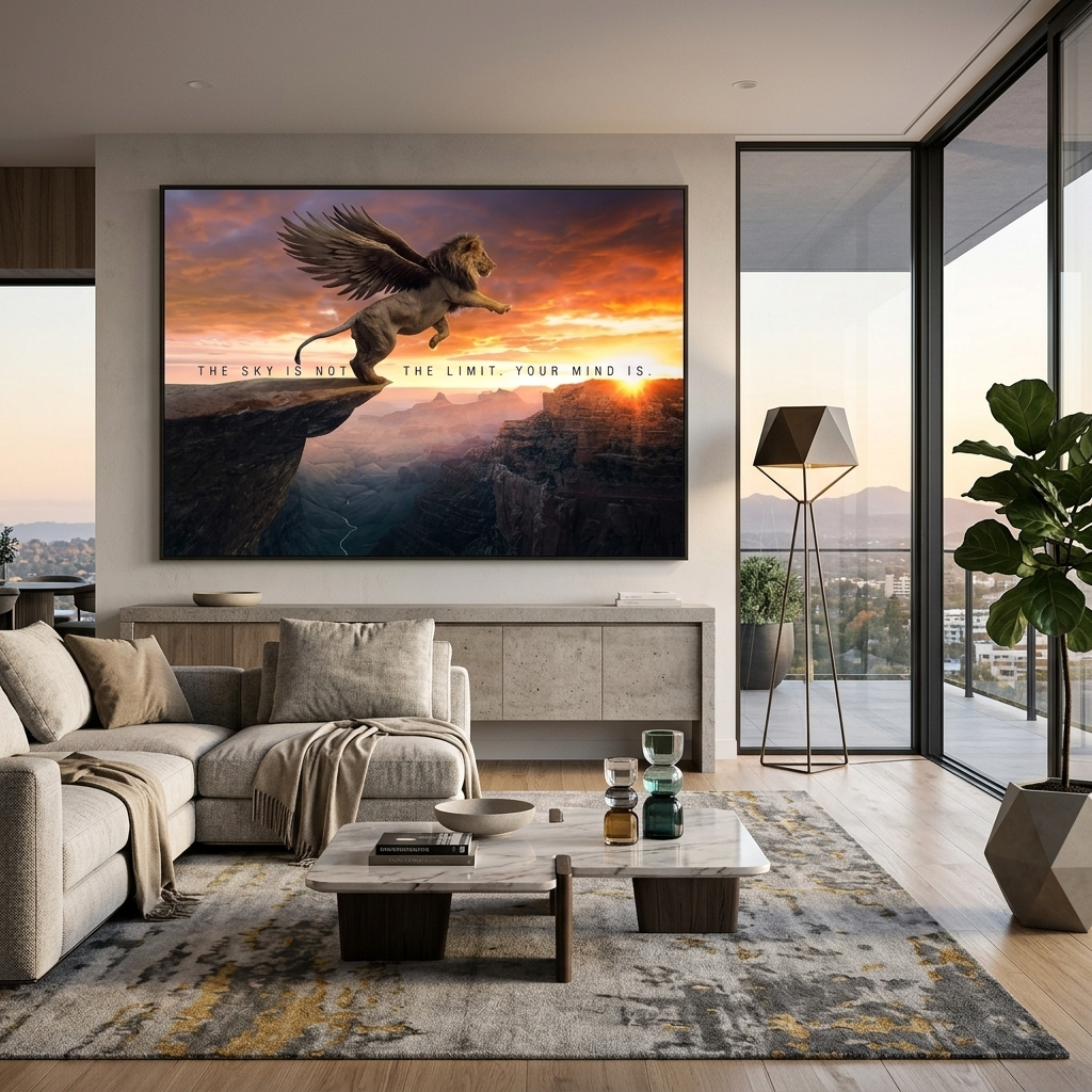„DON'T STOP KEEP GOING“ – motivierender Kunstdruck auf Leinwand