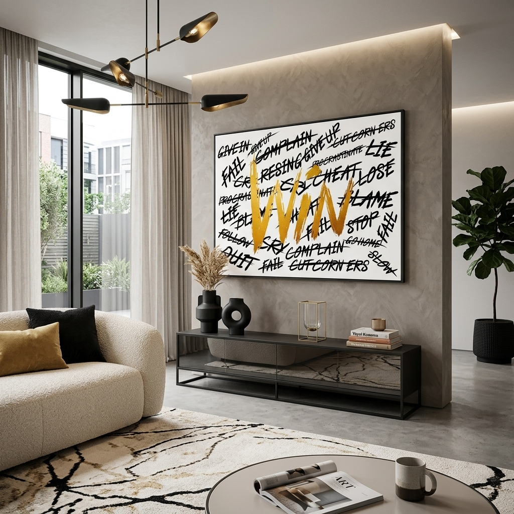 „DON'T STOP KEEP GOING“ – motivierender Kunstdruck auf Leinwand