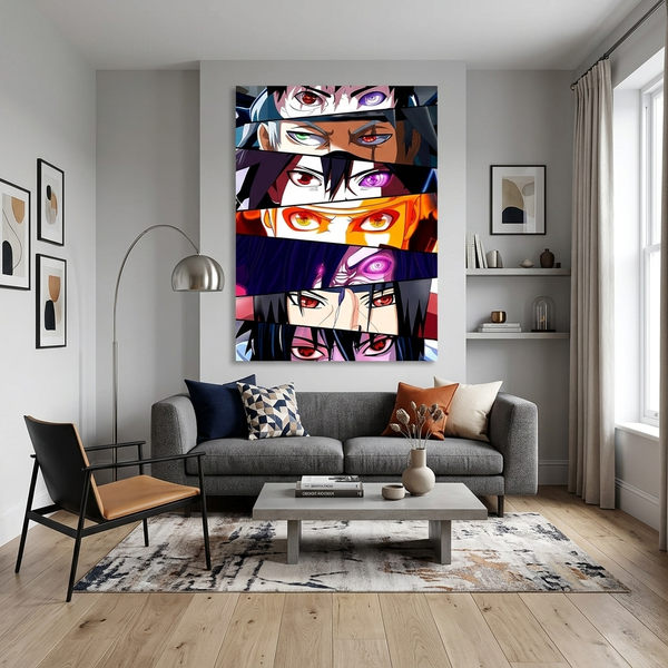 Leinwandbild mit Anime-Augen der Naruto-Figuren