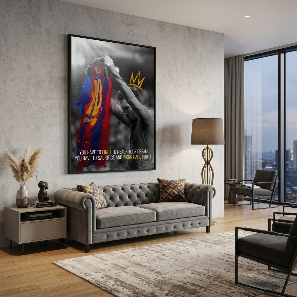 „DON'T STOP KEEP GOING“ – motivierender Kunstdruck auf Leinwand