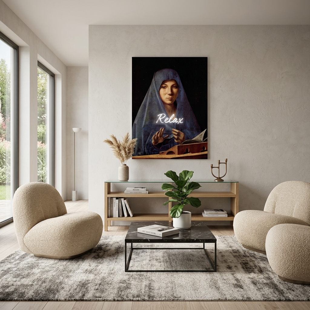 Kunstdruck auf Leinwand „Die Jungfrau Maria“
