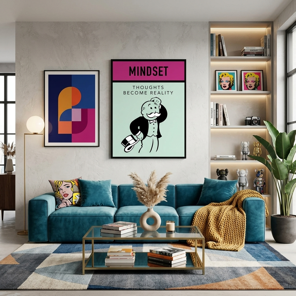 Monopoly Mindset Canvas Wall Art Print